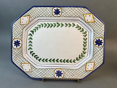 1225 Portuguese FFA Malveira Marques Handpainted Platter and Mug