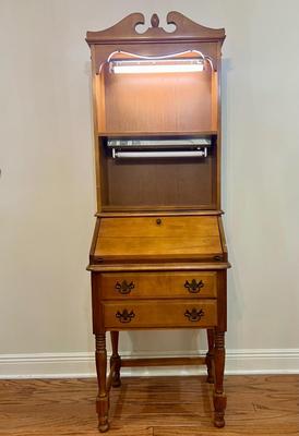 ATHENS Table Co Solid Oak Secretary
