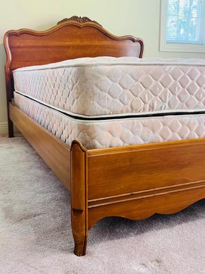 Antique French Provincial Full size Bed & Nightstand