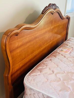 Antique French Provincial Full size Bed & Nightstand