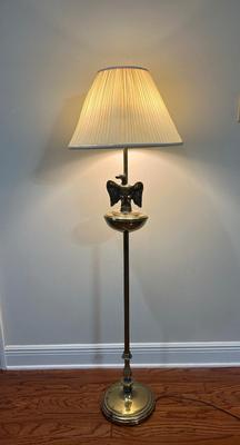 Antique Brass Eagle Floor Lamp