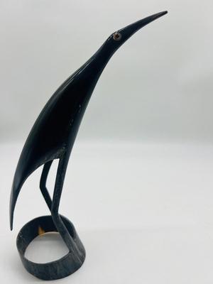 Hand Carved Bull Horn Heron