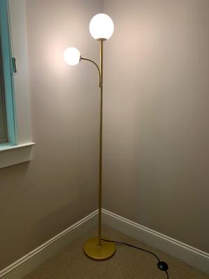 Gold Floor Lamp with Orb-Shaped Shades (PB-HS)