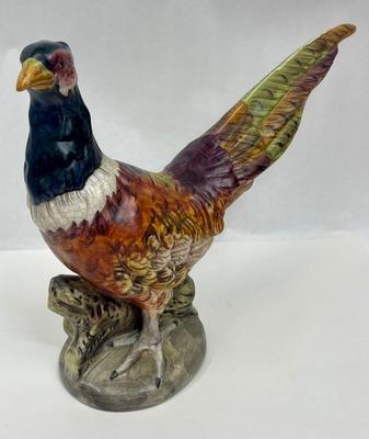 Large Colorful Porcelain Pheasant Figure