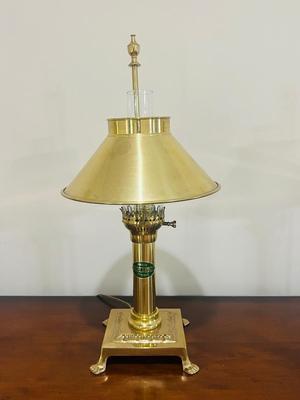 THREE 1950s Solid Brass Paris Orient Express Istanbul Lamp With Adjustable Shade