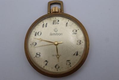 ARMITRON Gold Toned Pocket Watch (See Description)