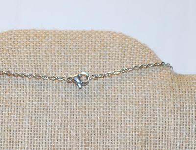 Bright Sparkle "Circle in a Circle" PENDANT ( ¾" Diameter) on a Silver Tone Necklace Chain 18" L