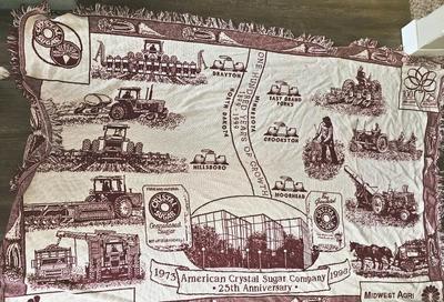 Limited Edition Reversible Blanket American Crystal Sugar 25th Anniversary