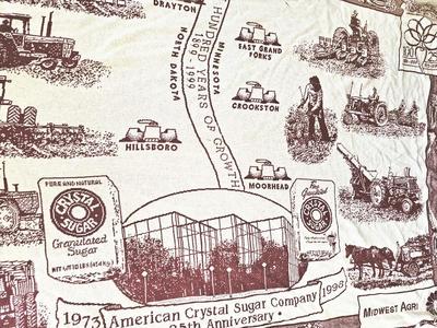 Limited Edition Reversible Blanket American Crystal Sugar 25th Anniversary