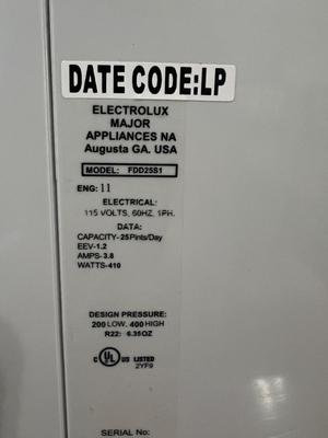 Frigidaire Dehumidifier 25 Pint