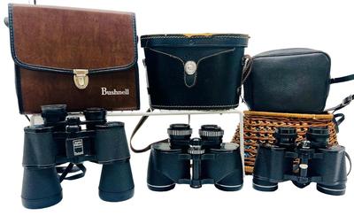 Three Vintage Binocular ~ BUSHNELL, TASCO & SEARS