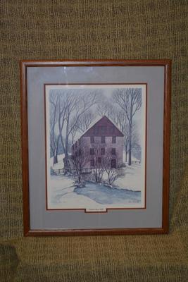 Framed & Matted Colvin Run Mill Signed Print 214/750