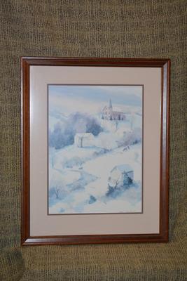 Shenandoah Valley Art Auction 1991 ‘Winter In Shenandoah Valley’ Richard Farrell Print