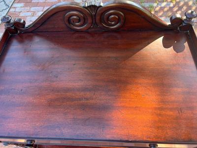 Ralph Lauren Two Tiered End Table Stand Server Mahogany Drawer