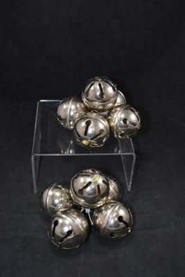 Lot of 10 3” Metal Christmas Jingle Ornaments