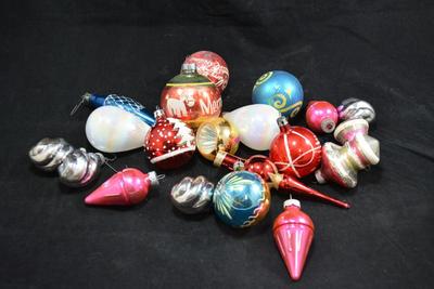 Lot of Assorted Vintage Glass Ornaments