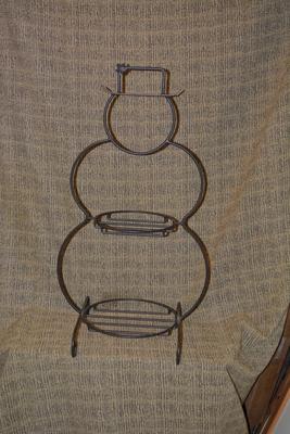 31” Metal Snowman Plant Stand