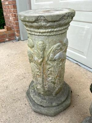 Concrete Statue and Pedestal