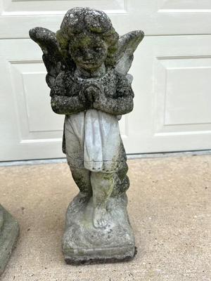 Concrete Statue and Pedestal
