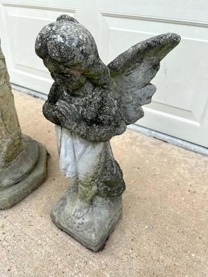 Concrete Statue and Pedestal