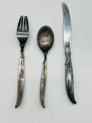 Children’s knives, forks, and spoons Lot Of 8 Sterling & Silverplated