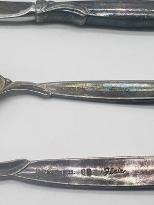 Children’s knives, forks, and spoons Lot Of 8 Sterling & Silverplated