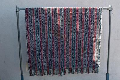 Vintage EKSON Woven Textile Rug Tapestry 76”x52” AS IS