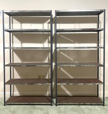 Pair of Metal Shelves - Lot A