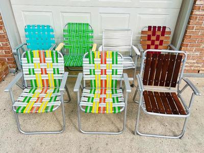 Vintage Aluminum Chair Lot Of 7~ Read Details