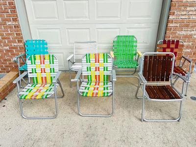 Vintage Aluminum Chair Lot Of 7~ Read Details
