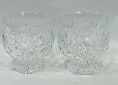 Votive Tea Light Candle Holder Crystal Clear Crystal Tulip Shape