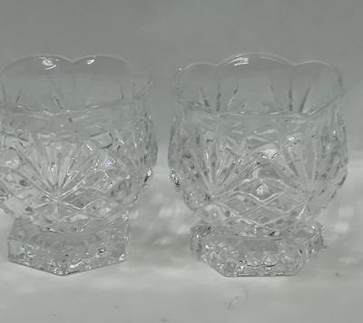 Votive Tea Light Candle Holder Crystal Clear Crystal Tulip Shape