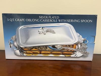 GODINGER Silver Plated Oblong Casserole