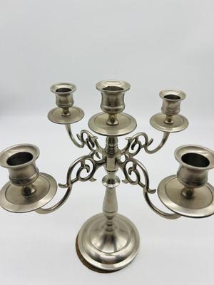 LACQUERED BRASS Five Arm Candelabra India
