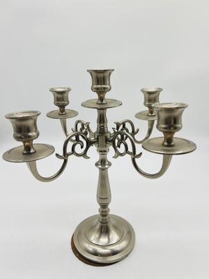 LACQUERED BRASS Five Arm Candelabra India