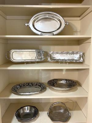 Pewter Entertainer Closet Lot Of 7