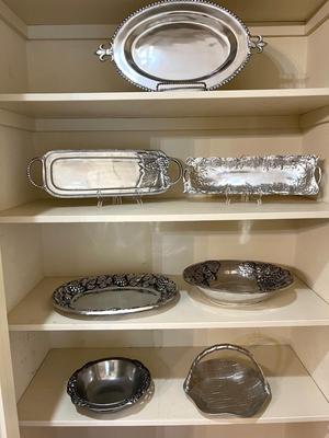 Pewter Entertainer Closet Lot Of 7