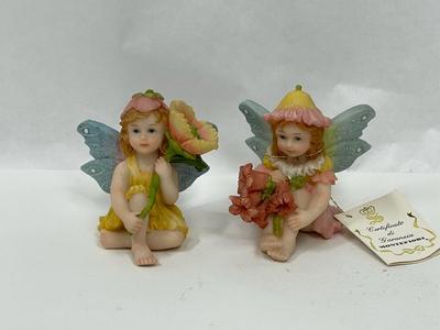 Flower Fairy Figurines - 2 Fairies - new condition