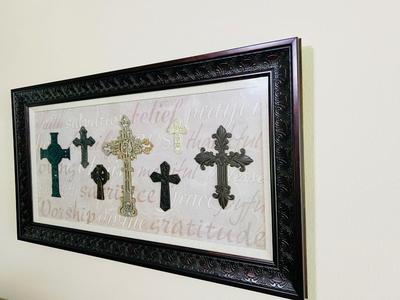 Large Framed Cross Picture