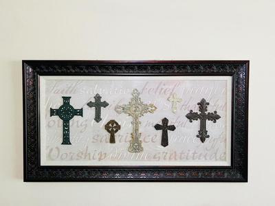 Large Framed Cross Picture