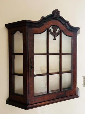 Vintage Dutch Hanging Wall Apothecary Cabinet,