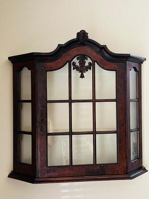 Vintage Dutch Hanging Wall Apothecary Cabinet,