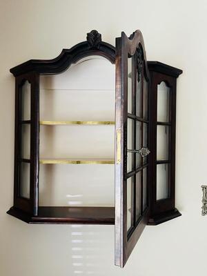 Vintage Dutch Hanging Wall Apothecary Cabinet,