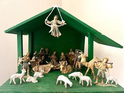 Vintage FONTANINI Nativity Set Italy Depose Nativity Set