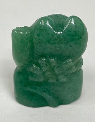 Natural Green Aventurine Lucky Money Cat Carved Figurine