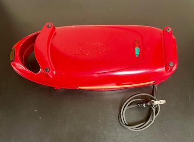 Red Copper 5 Minute Chef Electric Frying Pan Smokeless Non-stick Steak Grill Pan Pizza Pan