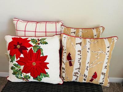 Four Decorative Throw Pillows
