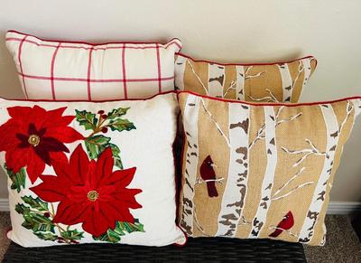 Four Decorative Throw Pillows