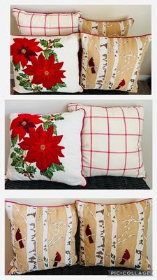 Four Decorative Throw Pillows