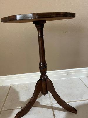 Two Vintage Pie Crust Top Tables